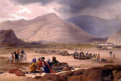 乌尔古迪村，出自《阿富汗素描》，由查尔斯-哈格（1810-88）和路易斯-哈格（1806-85）雕刻，由亨利-格雷夫斯出版。 作者 詹姆斯（后）阿特金森