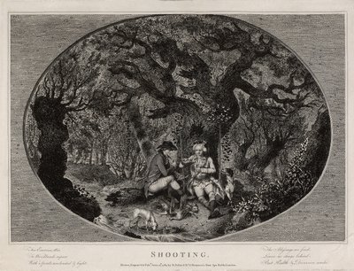 射击，由罗伯特-波拉德（1755-1838）雕刻，1784年出版（石印）。 作者 詹姆斯（后）波拉德