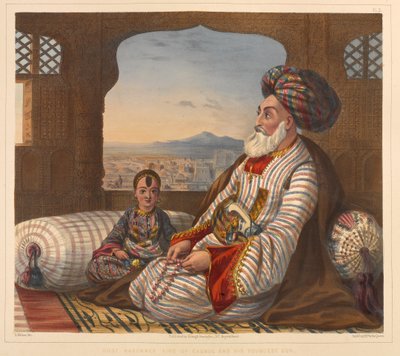 Dost Mahommed King of Caubul and his Youngest Son (lithograph) 作者 詹姆斯（后）拉特雷