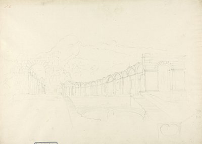 在Zaghouan春天的寺庙（石墨在纸上） 作者 詹姆斯1730 94布鲁斯