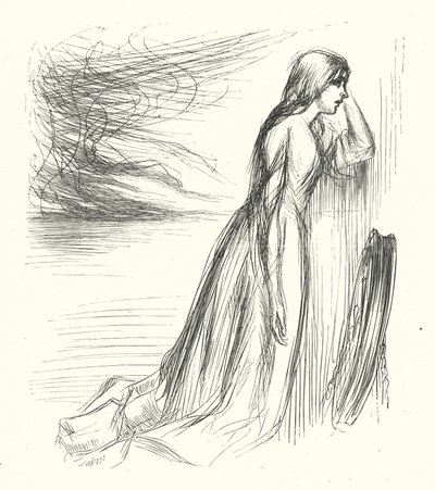"离开他的家"(雕刻) 作者 詹姆斯·雅培·麦克尼尔（后）惠斯勒