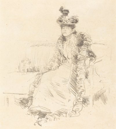 一位坐着的女士，1893年。 作者 詹姆斯·阿博特·麦克尼尔·惠斯勒