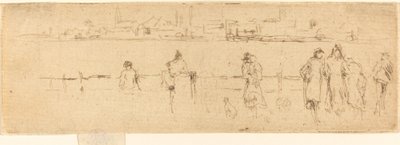 堤岸上的素描，约1884-1886年。 作者 詹姆斯·阿博特·麦克尼尔·惠斯勒