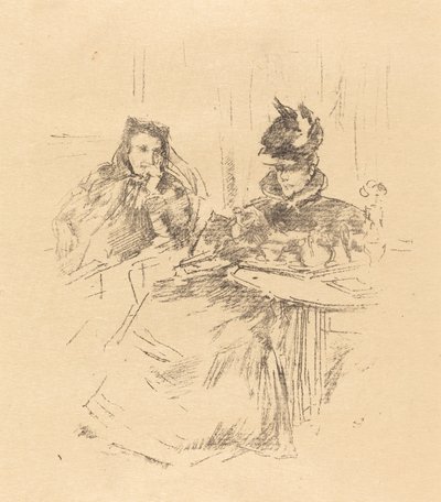 下午茶，1897年。 作者 詹姆斯·阿博特·麦克尼尔·惠斯勒