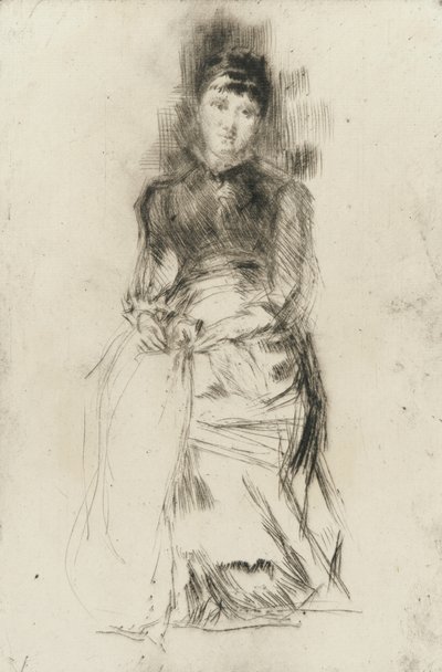 Agnes，c.1873-75（纸上干燥） 作者 詹姆斯·阿博特·麦克尼尔·惠斯勒