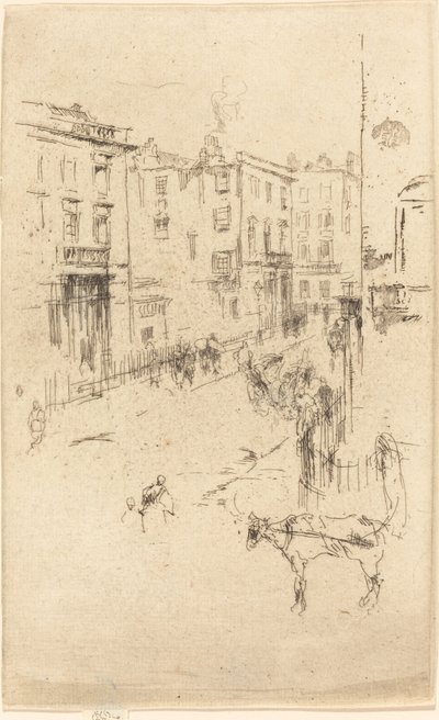 奥尔德尼大街，约1880-881年。 作者 詹姆斯·阿博特·麦克尼尔·惠斯勒