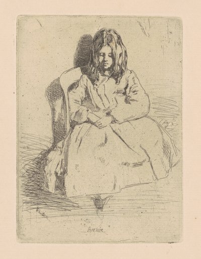 安妮，坐着，18581859。 作者 詹姆斯·阿博特·麦克尼尔·惠斯勒