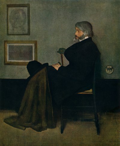 灰色和黑色的安排，第2号：托马斯·卡莱尔（Thomas Carlyle），c1872 作者 詹姆斯·阿博特·麦克尼尔·惠斯勒
