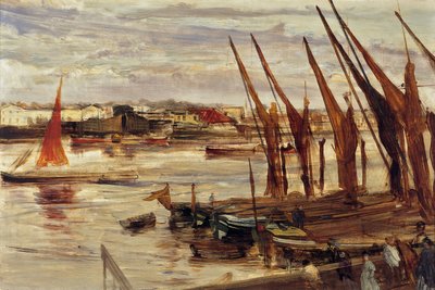 Battersea Reach，c.1863 作者 詹姆斯·阿博特·麦克尼尔·惠斯勒