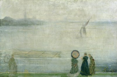 来自Lindsey Houses的Battersea Reach，见1864-71 作者 詹姆斯·阿博特·麦克尼尔·惠斯勒