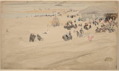 海滩风光，可能创作于 1885 年（水彩画） 作者 詹姆斯·阿博特·麦克尼尔·惠斯勒