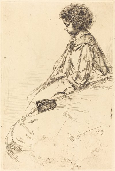 Bibi Lalouette, 1859年。 作者 詹姆斯·阿博特·麦克尼尔·惠斯勒