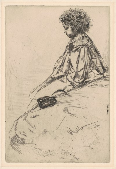 Bibi Lalouette, 1859年。 作者 詹姆斯·阿博特·麦克尼尔·惠斯勒