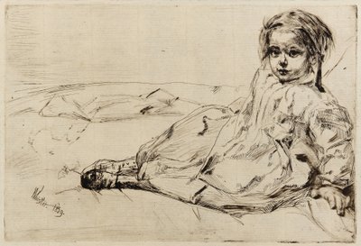 Bibi Valentin，1859年。 作者 詹姆斯·阿博特·麦克尼尔·惠斯勒