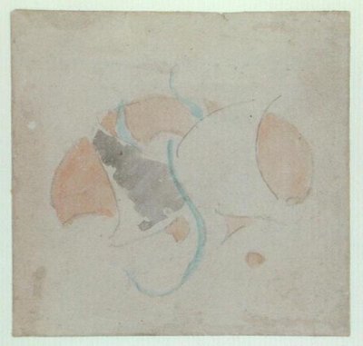 蝴蝶图案（纸上铅笔和水彩画） 作者 詹姆斯·阿博特·麦克尼尔·惠斯勒