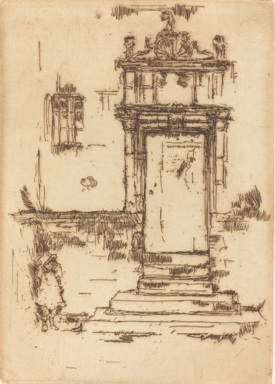 小教堂门洞，蒙特雷索尔，1888年。 作者 詹姆斯·阿博特·麦克尼尔·惠斯勒