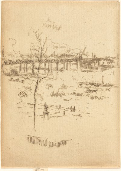 查林克罗斯铁路桥，约1887年。 作者 詹姆斯·阿博特·麦克尼尔·惠斯勒