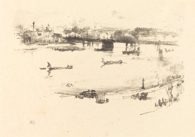 查林克罗斯铁路桥，1896年。 作者 詹姆斯·阿博特·麦克尼尔·惠斯勒