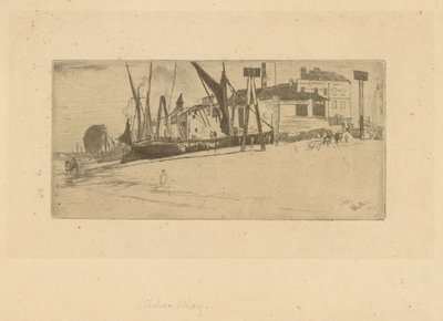 切尔西码头，1863年。 作者 詹姆斯·阿博特·麦克尼尔·惠斯勒