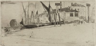 切尔西码头，1863年。 作者 詹姆斯·阿博特·麦克尼尔·惠斯勒
