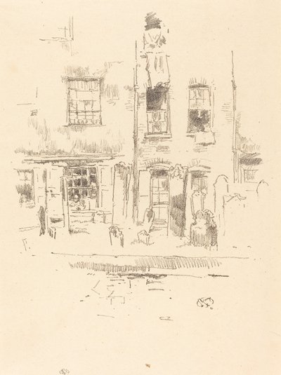 教堂庭院，1887年。 作者 詹姆斯·阿博特·麦克尼尔·惠斯勒