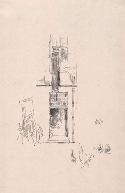 公鸡和母鸡，科伯特酒店，1891年。 作者 詹姆斯·阿博特·麦克尼尔·惠斯勒