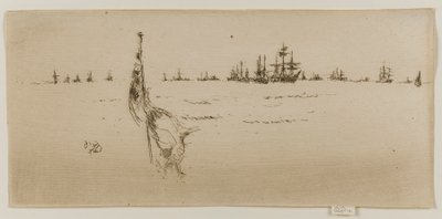 浸泡旗帜，1887年。 作者 詹姆斯·阿博特·麦克尼尔·惠斯勒
