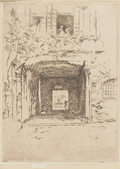 门口和藤蔓，1879-1880。 作者 詹姆斯·阿博特·麦克尼尔·惠斯勒