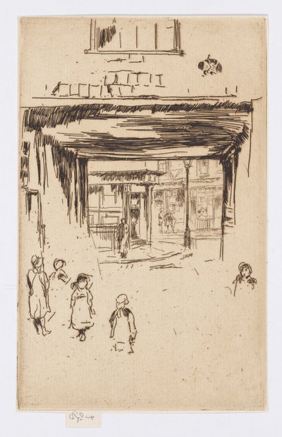 德鲁里巷，约 1880-81 年（蚀刻版画；纸上墨水） 作者 詹姆斯·阿博特·麦克尼尔·惠斯勒