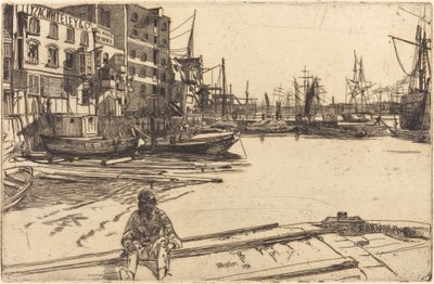 老鹰码头，1859年。 作者 詹姆斯·阿博特·麦克尼尔·惠斯勒