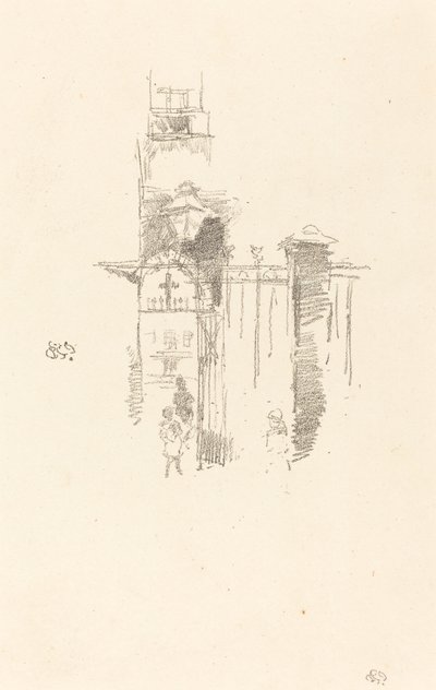 入口门，1887年。 作者 詹姆斯·阿博特·麦克尼尔·惠斯勒