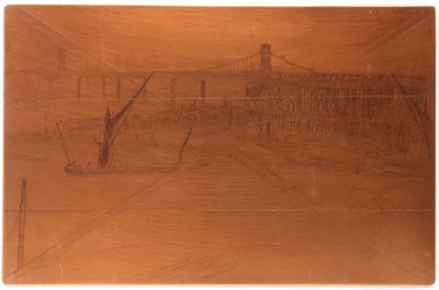 蚀刻板：老亨格福德桥，1861年。 作者 詹姆斯·阿博特·麦克尼尔·惠斯勒
