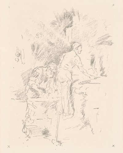 父与子，1895年。 作者 詹姆斯·阿博特·麦克尼尔·惠斯勒