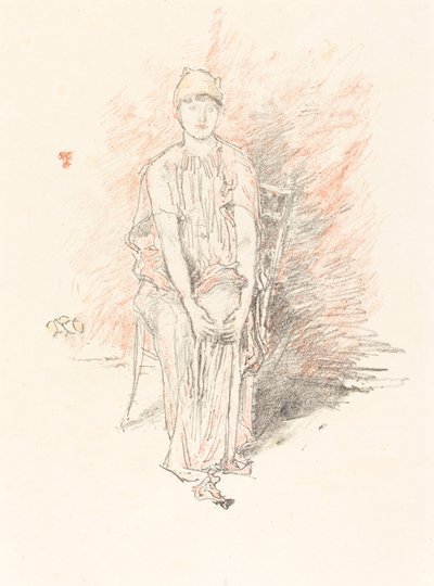 人物研究的颜色，1890年。 作者 詹姆斯·阿博特·麦克尼尔·惠斯勒