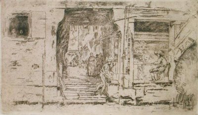 鱼店，威尼斯（蚀刻版） 作者 詹姆斯·阿博特·麦克尼尔·惠斯勒