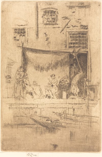 水果摊，1880年。 作者 詹姆斯·阿博特·麦克尼尔·惠斯勒