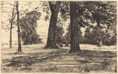 格林威治公园，1859年。 作者 詹姆斯·阿博特·麦克尼尔·惠斯勒