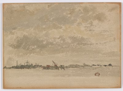 灰色和银色-珀弗莱特，1881-1883。 作者 詹姆斯·阿博特·麦克尼尔·惠斯勒