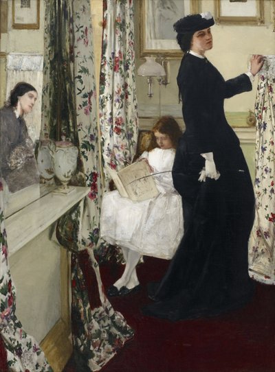 "Harmonie en vert et rose : la salle de musique" (Harmony in Green and Rose : The Music Room) Peinture de James Abbott McNeill Whistler (1834-1903) 1860 Freer Gallery of Art, Washington 美国华盛顿弗利尔美术馆 作者 詹姆斯·阿博特·麦克尼尔·惠斯勒