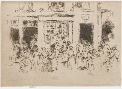 布鲁塞尔高街，1887年。 作者 詹姆斯·阿博特·麦克尼尔·惠斯勒