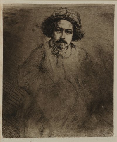 J. Becquet，雕塑家，1859年。 作者 詹姆斯·阿博特·麦克尼尔·惠斯勒