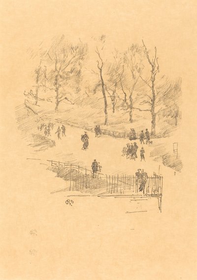 肯辛顿花园，1896年。 作者 詹姆斯·阿博特·麦克尼尔·惠斯勒