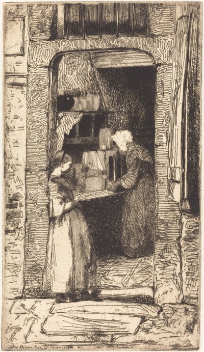 La Marchande de Moutarde, 1858年。 作者 詹姆斯·阿博特·麦克尼尔·惠斯勒