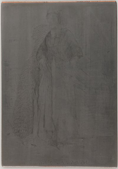 La Mere Gerard.十二幅自然蚀刻画之一，1857-1858。 作者 詹姆斯·阿博特·麦克尼尔·惠斯勒