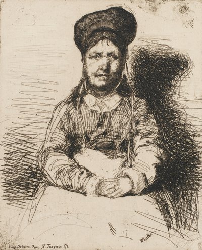 La Retameuse.来自大自然的十二幅蚀刻画之一 《法国套装》，1858年。 作者 詹姆斯·阿博特·麦克尼尔·惠斯勒