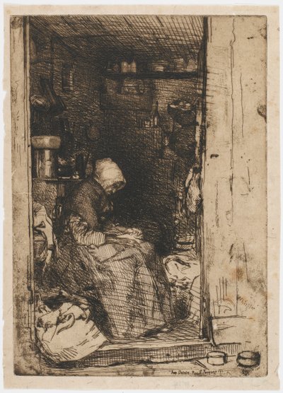La Vieille aux Loques, 1858年。 作者 詹姆斯·阿博特·麦克尼尔·惠斯勒