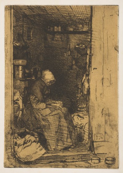 La Vielle aux Loques，1858年。 作者 詹姆斯·阿博特·麦克尼尔·惠斯勒