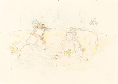 夫人和孩子，1892年。 作者 詹姆斯·阿博特·麦克尼尔·惠斯勒