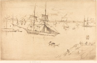 潟湖：中午，18791880。 作者 詹姆斯·阿博特·麦克尼尔·惠斯勒