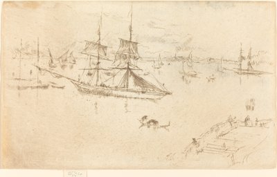 潟湖：中午，18791880。 作者 詹姆斯·阿博特·麦克尼尔·惠斯勒